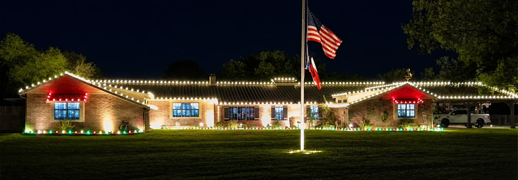 Patriotic Property Lighting in the Corpus Christi area
