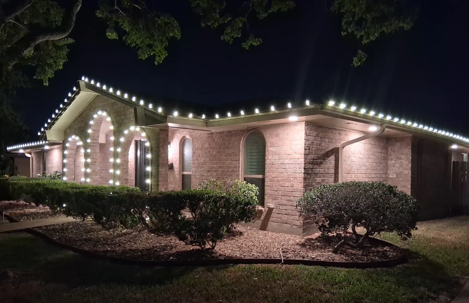 Permanent Architectural Lighting — Angled View in the Corpus Christi area
